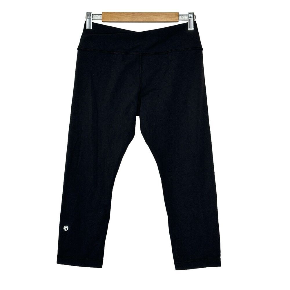 Lululemon‎ Leggings Women's 20" Black Size 8 Athletic Yoga Gym Crop Stretch